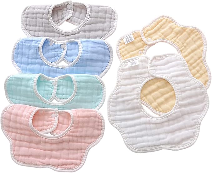 Scallop Muslin Baby Bib