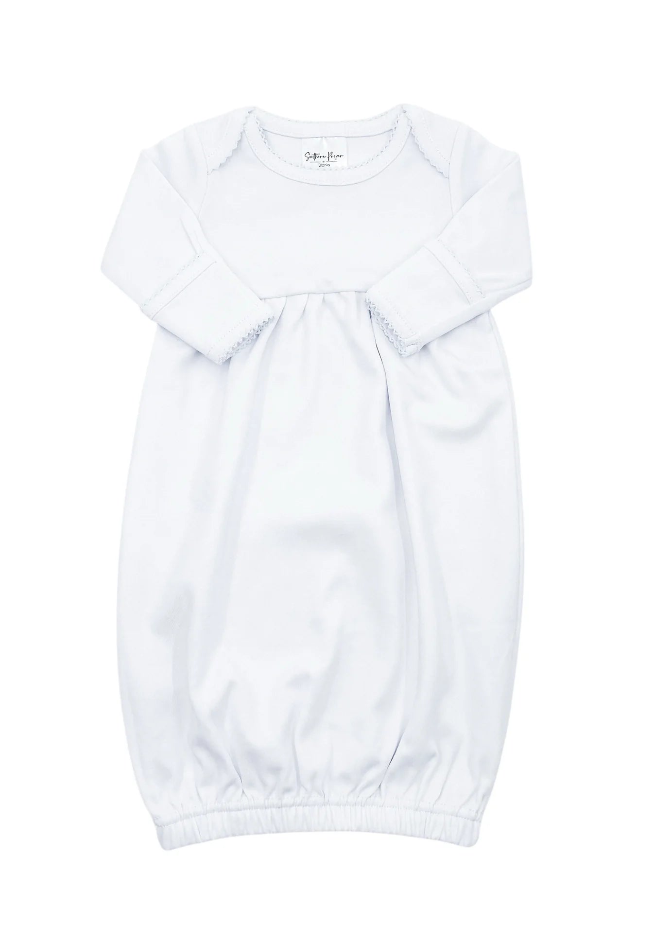 White Trim Gown - NEWBORN