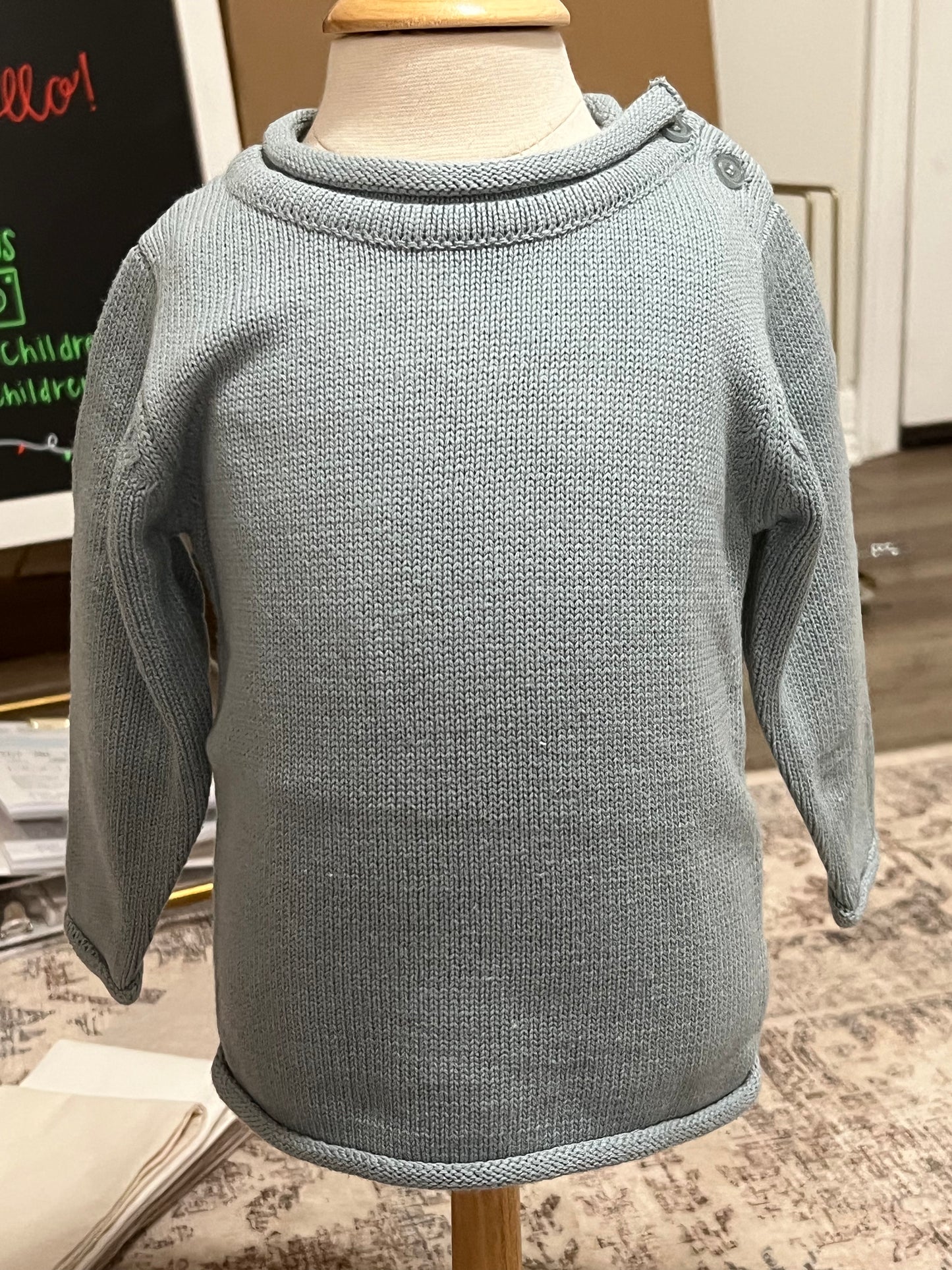 BLUE Roll Neck Sweater