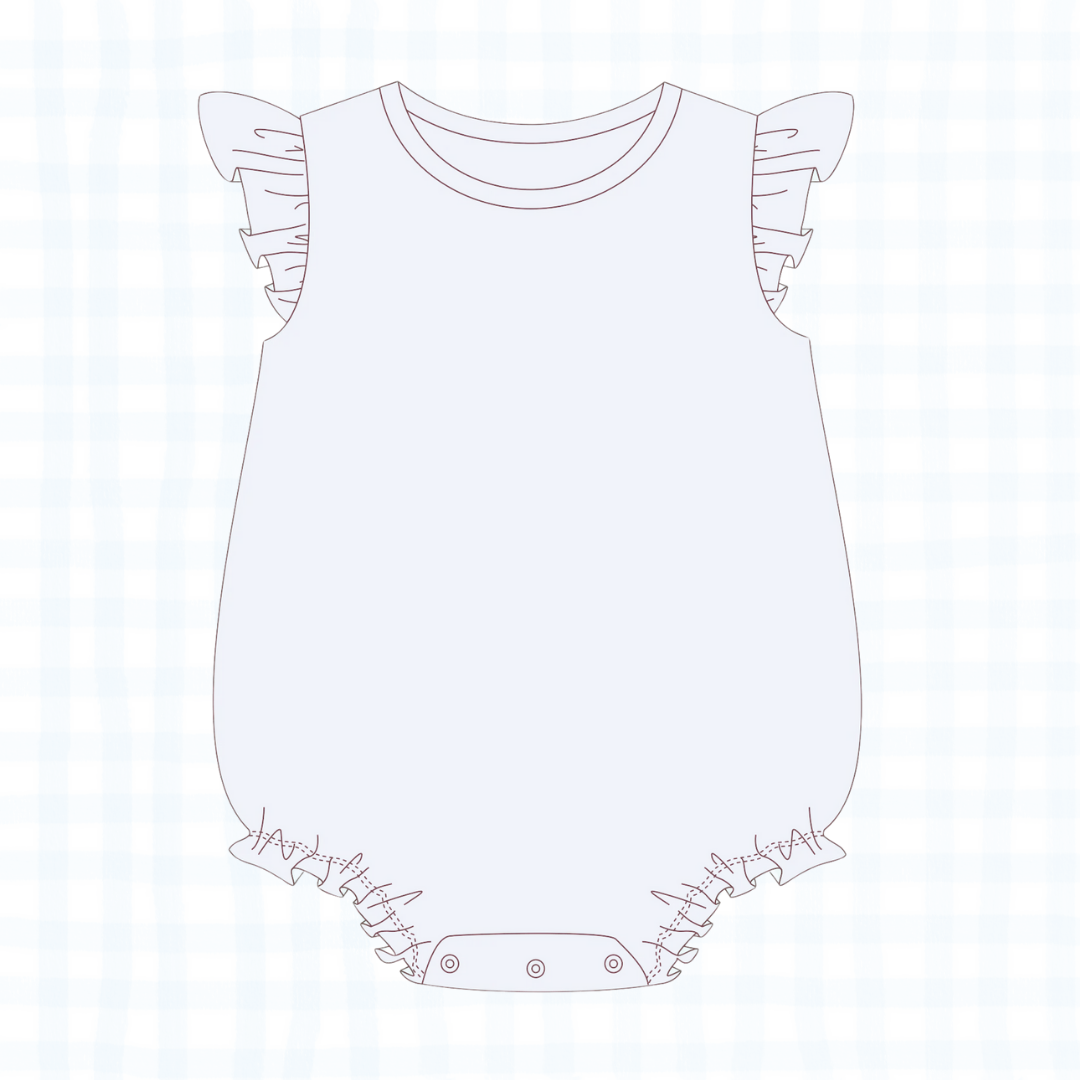 Ruffle Sleeve Romper - White