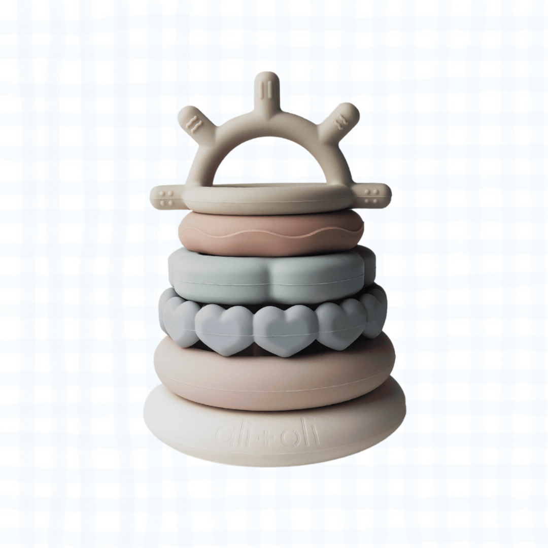 Soft Silicone Stacking Ring Tower (6-pc) Sun