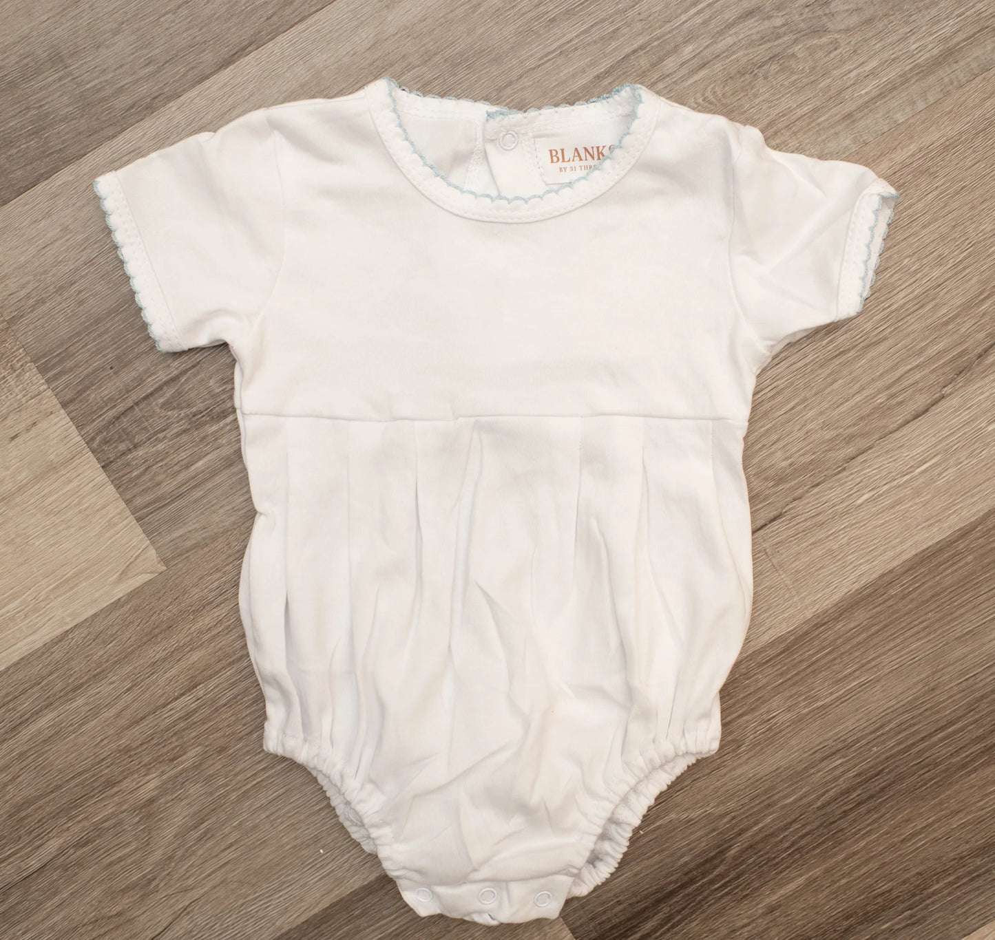 Blue Picot Trim Bubble