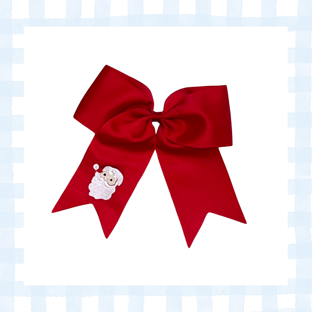 Red Santa Bow