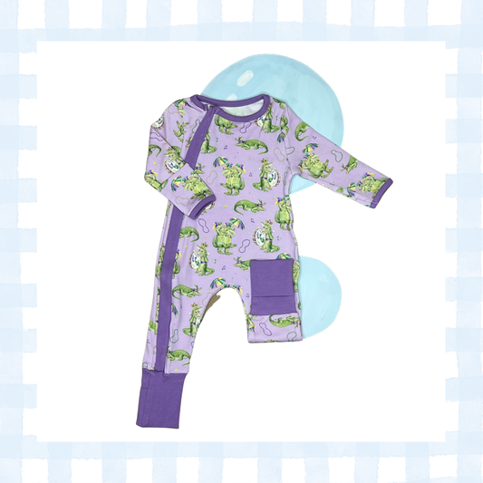 Gator Gras Organic Cotton Zip-Up Pajama