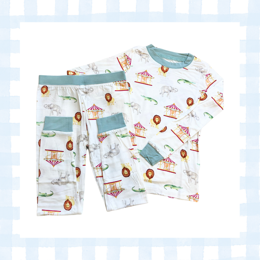 Under The Big Top 2 Piece Bamboo Pajama Set