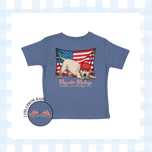 MAGA Pup Kid’s T-Shirt | Patriotic