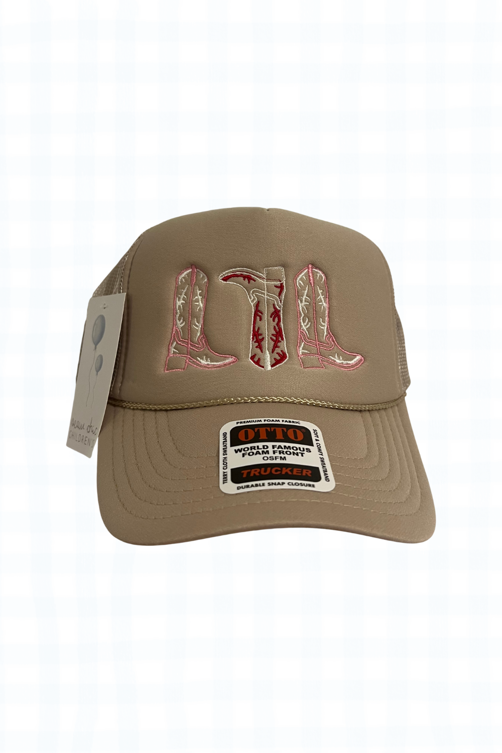 TRUCKER HAT - Pink/Red Boots