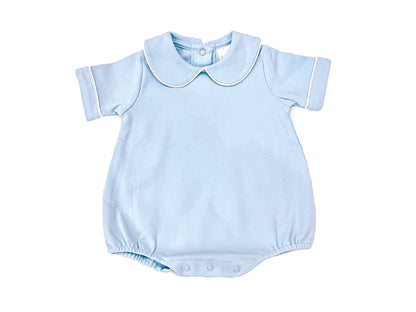 Piping Collared SS Bubble Blue