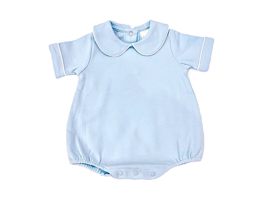 Piping Collared SS Bubble Blue