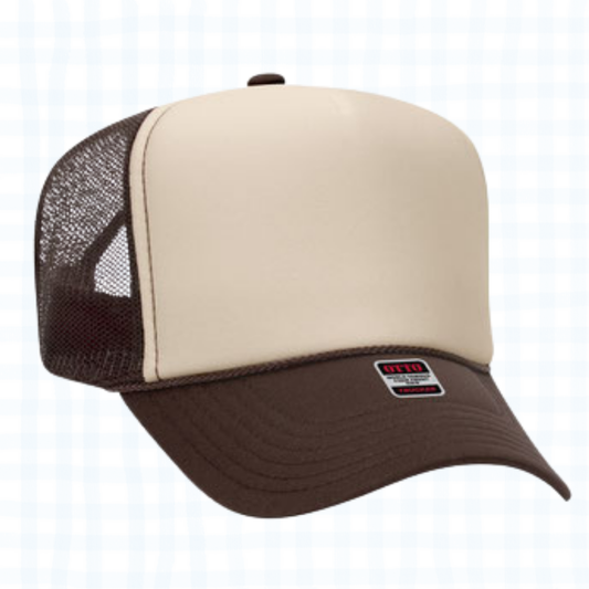 TRUCKER HAT - TAN/BROWN