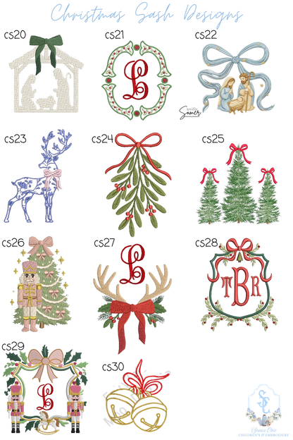 Wreath Sash - Single Sided