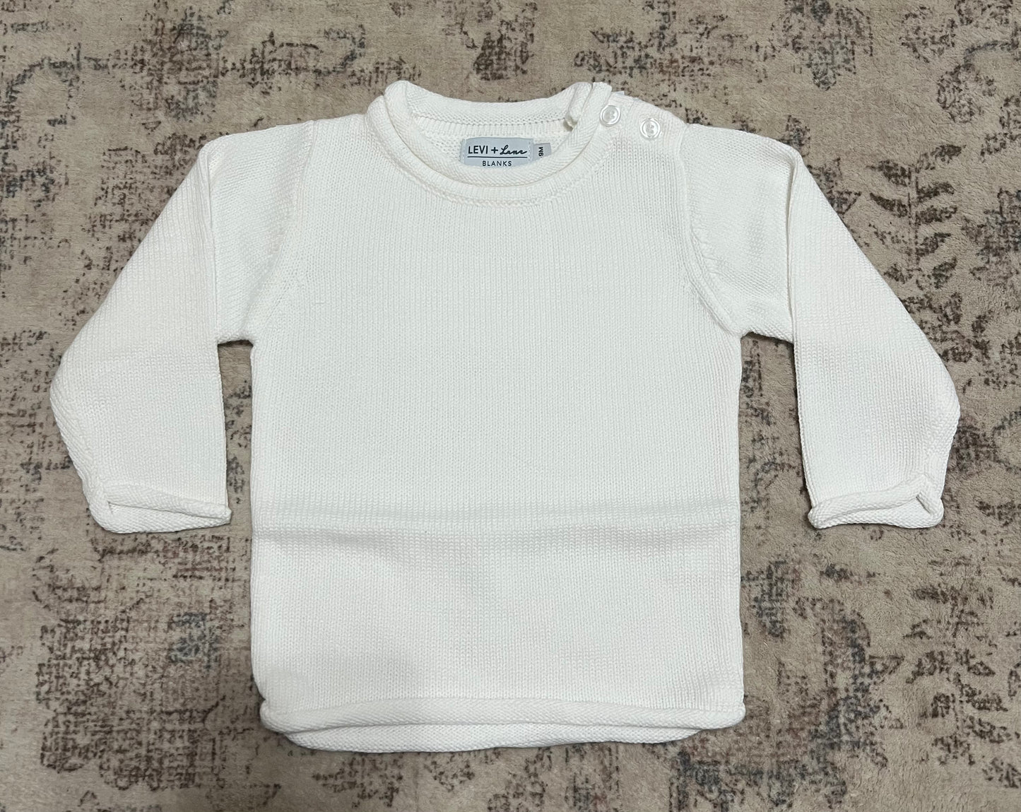 WHITE Roll Neck Sweater