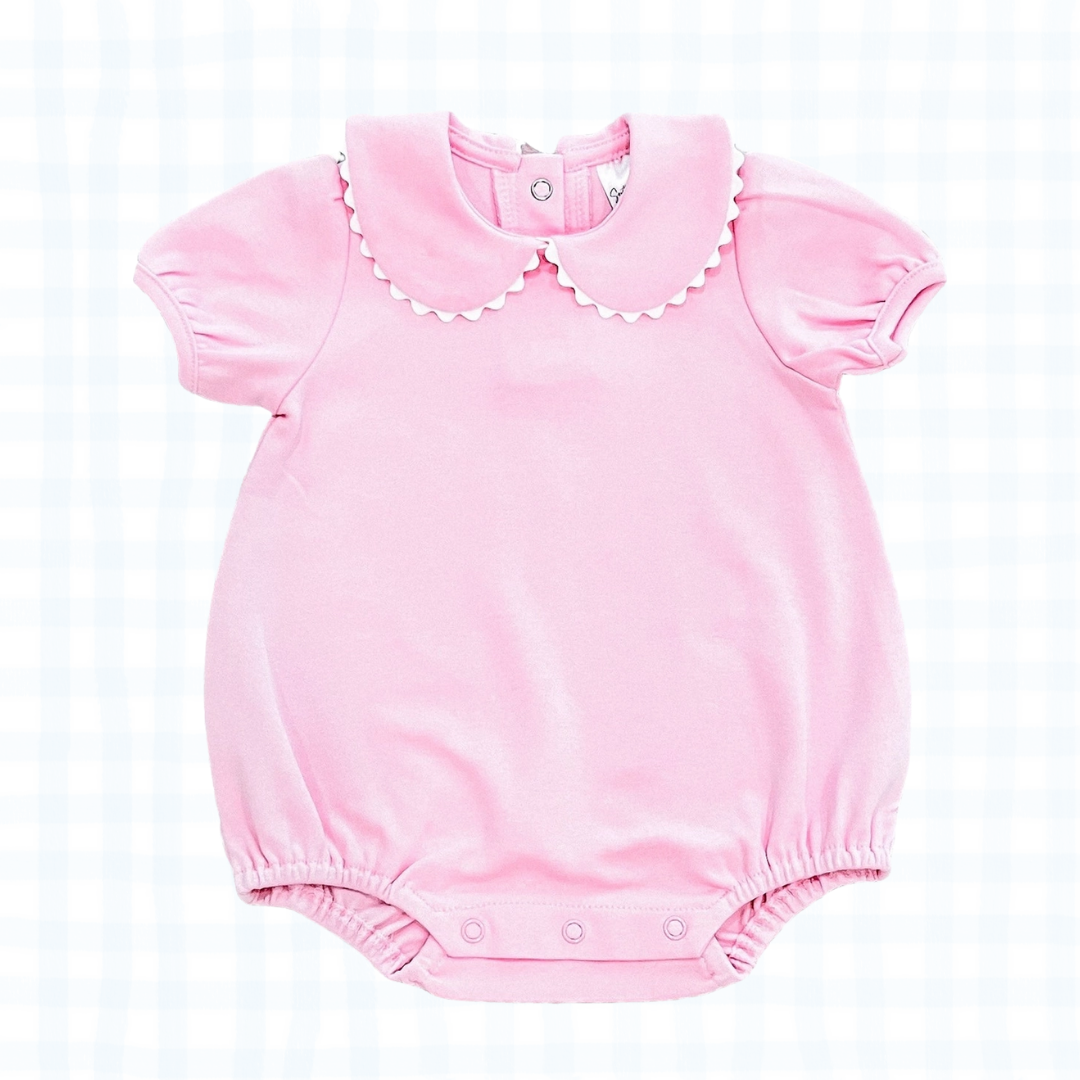 Pink Scallop Collared Bubble