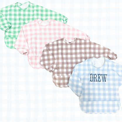 Gingham Catchall Bib
