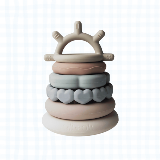 Soft Silicone Stacking Ring Tower (6-pc) Sun